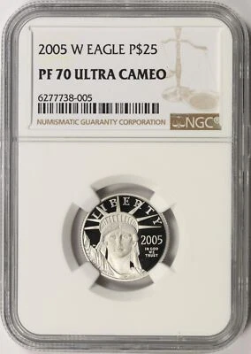2005-W $25 Platinum Eagle Statue of Liberty NGC PF70 Ultra Cameo - Image 1 of 4