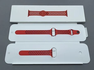 Apple Watch Nike Sport Band BRIGHT CRIMSON / GYM RED 49mm 46mm 45mm 44mm Genuine - Zdjęcie 1 z 14