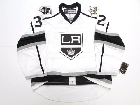 QUICK LOS ANGELES KINGS AWAY 50th ANNIVERSARY REEBOK EDGE 2.0 7287 HOCKEY JERSEY Cover