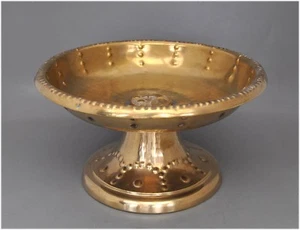 Gefußte Jugendstil Messing-Schale - Bild 1 von 5