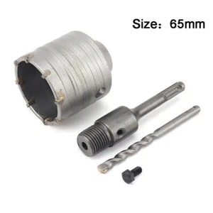 Punta per trapano a percussione 65 mm per muro cemento cemento pietra con gambo 110 mm - Foto 1 di 6