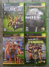 Outlaw Golf 1 & 2 Outlaw Volleyball Outlaw Tennis Lot Of 4 Games Microsoft Xbox
