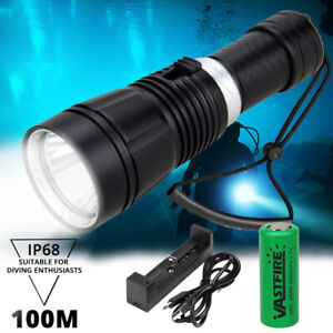 Wasserdicht Diving 10000LM   LED Tauchen Lampe Tauchlampen bis 100m 26650