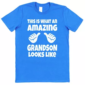 Amazing Grandson T-Shirt Gift for Grandson Present Idea Funny Grandson Gift Idea - Picture 1 of 7