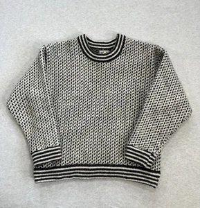 Vintage 90s LL Bean Norweger Wool Birds Eye Fisherman Knit Chunky Sweater M/L - Bild 1 von 9