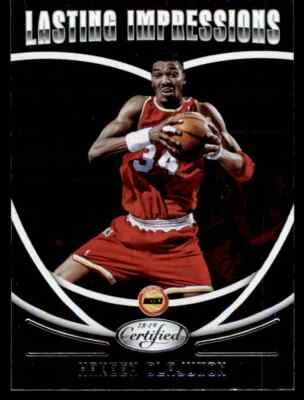 2018-19 PANINI CERTIFIED LASTING IMPRESSIONS HAKEEM OLAJUWON ROCKETS #LI-2 - Image 1 of 2