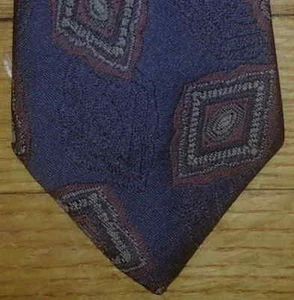 The Men's Store Tie Blue Brown Tan Diamonds Geometric Design NIB t1803 - Picture 1 of 4