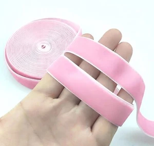 5 Yards Pink Velvet Ribbon Single Face 6/8" for Christmas Wreath & Decor - Picture 1 of 3