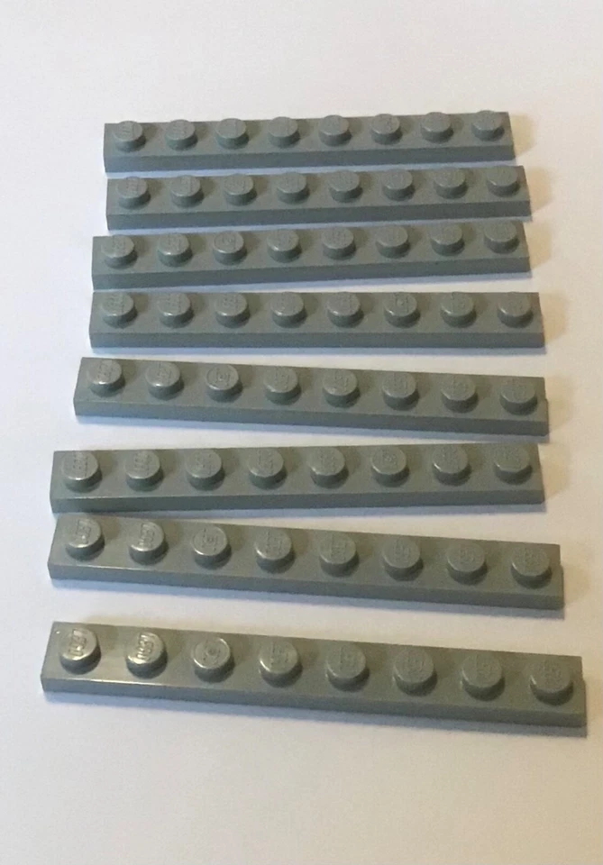 LEGO Classic Light Gray 1x8 Plate, Lot of 8 *New* MS - Image 1 of 1