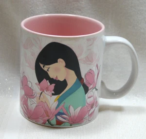 Disney Mulan große rosa Tasse Kaffee Tee heiße Schokolade Kakao Prinzessin rosa Blumen - Bild 1 von 5