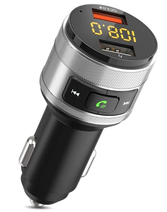 FM Transmitter Bluetooth 5.0 Radio USB Auto Ladegerät Zigarettenanzünder 3.0 - Bild 1 von 1