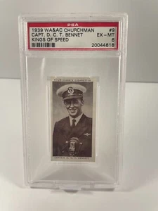 1939 Churchman's Kings of Speed #9 Don Bennett PSA 6 EX - MINT - Picture 1 of 2