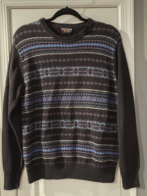 suéter colores de Alexander Julian. Vintage PEQUEÑO. Algodón negro. Sin problemas.Bonito Foto 1 de 4
