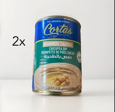Cortas Hummus Tahini Chickpea Dip (2 latas) - 14 OZ - Exp. 02/2027 Foto 1 de 2