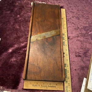 Antique Kraut Cutter Wall Hanging 16.5” Wood J278 Tote2 - Picture 1 of 13