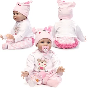 Linda niña muñeca bebé renacida realista de silicona suave de 55 cm - Imagen 1 de 8