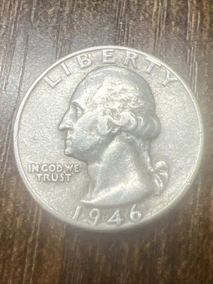 1946 25c Washington Quarter Actual Coin Please Checkout My Other Quarters - Image 1 of 2