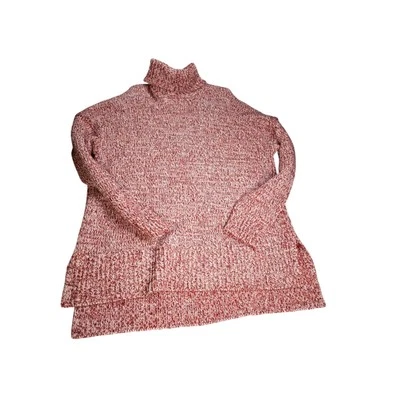 J. Suéter Tejido Crew Cuello Alto Grueso Cálido Aberturas Laterales Mujeres Talla XL Lana Mohair Foto 1 de 4