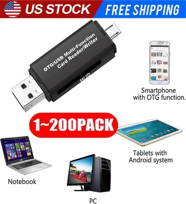 Card Reader USB 3.0 Type C Micro TF OTG Smart Memory Adapter Laptop Computer lot - Image 1 of 4