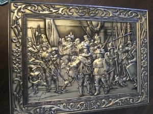 Vintage Victoria Biscuit Company Rembrandt Embossed Metal Tin Box *As-Is* - Picture 1 of 5