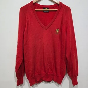 Tamar Jumper AUS XL/14 US10 Red Tasmania Wool Knit Sweater Vintage Australia - Picture 1 of 8
