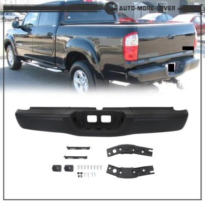 Fit For Toyota Tundra 2000-2006 Rear Steel Black Steps Bumper Complete Assembly - Image 1 of 4