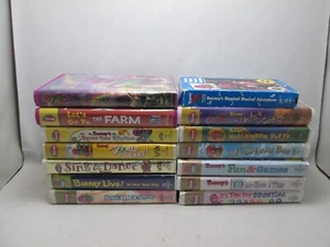 Barney The Purple Dinosaur VHS Lot x 14 Clamshell Tapes The Farm, Fun & Games... - Bild 1 von 21