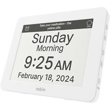 Robin Clock 2024 with Day and Date for Elderly, Clocks for Seniors, Dementia ...