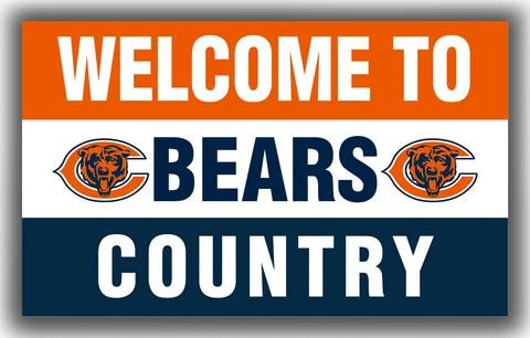 Chicago Bears Football Welcome to Bears Country Flag 90x150cm 3x5ft Best banner Cover