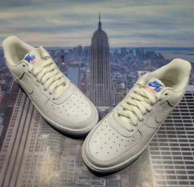 Nike iD By You Desbloqueado Air Force 1 Bajo Blanco Patente Mujeres Talla 7 DJ7024 991 Nuevo Foto 1 de 4