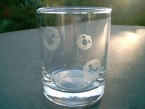 WALT DISNEY PRODUCTIONS 4.0" DRINKING GLASS WITH MICKEY MOUSE HEADS REPLACEMENT - Picture 1 of 5