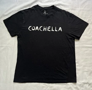 Coachella T-Shirt Women's Short Sleeve regular Fit H&M Coachella Black Size S - Picture 1 of 5