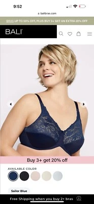 Sujetador Lilyette 0428 Minimizador Modelador Azul 34DD Foto 1 de 4