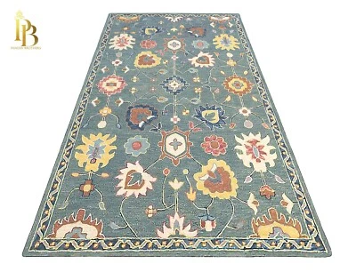 Oushak Modern Grey with more Multi Colors Hand-knotted rugs for living room - Image 1 of 4