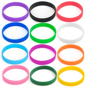 GOGO 60 PCS Adult-Sized Silicone Bracelets Rubber Band Bracelets Wristbands - Picture 1 of 27