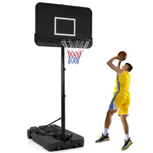 6.5-10 FT Adjustable Portable Basketball Hoop w/ 44 Inch Shatterproof Backboard - Picture 1 of 10