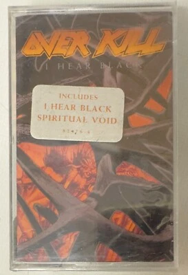 BRAND NEW SEALED CASSETTE~OVERKILL I HEAR BLACK~OG 1993~HYPE~DB SR HX PRO~THRASH - Image 1 of 2