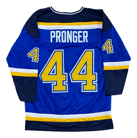 Chris Pronger Custom Blue Pro-Style Hockey Jersey Cover