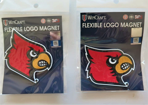 LOT OF TWO (2) LOUISVILLE CARDINALS, FLEXIBLE MAGNETS FROM WINCRAFT Cover
