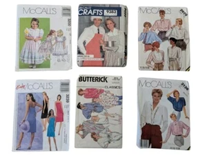 Lot Of 6 Vintage 1990s McCall's & Butterick Mixed Sewing Patterns Kids Dresses - Picture 1 of 4