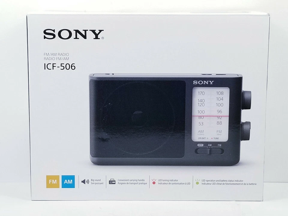Sony ICF-506 Analog Tuning FM/AM Portable Radio Free USA Shipping - Image 1 of 1
