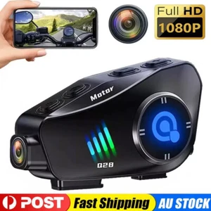 Bluetooth Motorcycle 1080P HD Camera Recorder Motorbike Helmet Headset Intercom - Picture 1 of 14