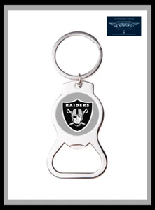 OAKLAND RAIDERS CUSTOM BOTTLE OPENER KEY RING KEYCHAIN SPORTS LOVERS GIFT - Picture 1 of 2