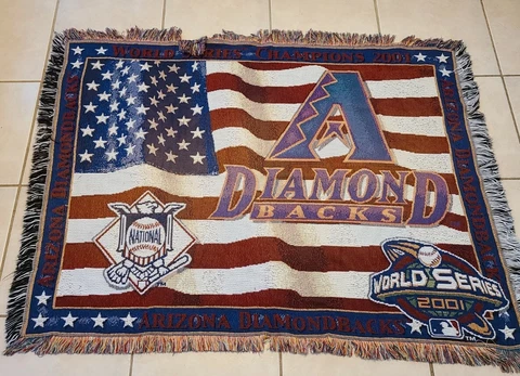 Arizona Diamondbacks World Series Champions woven tapestry blanket 2001 Cover