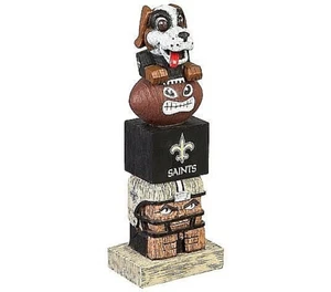 New Orleans Saints Tiki Totempfahl Garten Statue 5,5" B x 16" H x 4" T - Bild 1 von 1