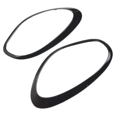 Par de bisel de anillo de ajuste de faros negro para MINI R60 Cooper Countryman 2011-2016 Foto 1 de 4