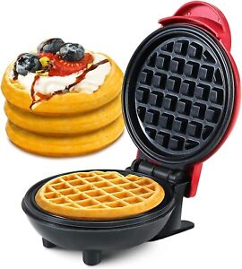 Electric Mini Waffle Maker Machine Round Non-stick Coating Grill **UK SELLER**