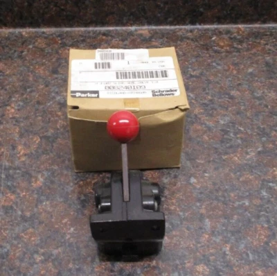 NEW Parker 008240109 H 4-3AY Slide Seal Valve 1/4 Schrader Bellows FREE SHIPPING - Imagem 1 de 4
