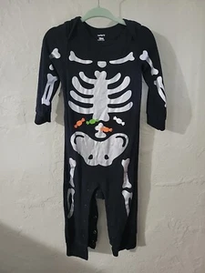 Carter's Baby Halloween SKELETON One Piece Sleep & Play 18 mo Cotton - Picture 1 of 4