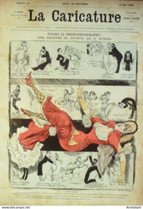 La Caricature 1880 n°  19 Photo-Phonographe Draner Robida Trick - Imagen 1 de 4